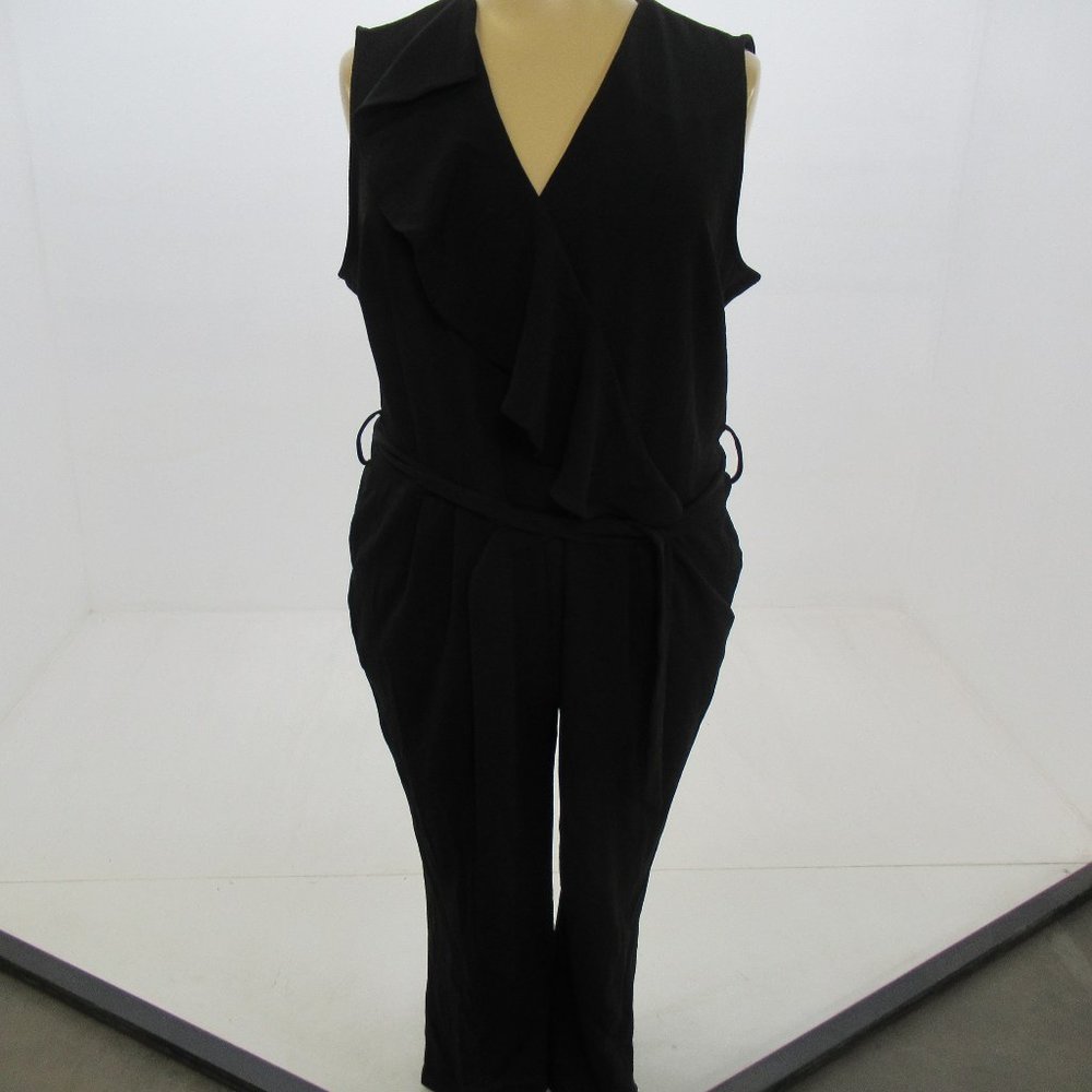 Ashley Stewart Black Sleeveless Jumpsuit sz 26/28